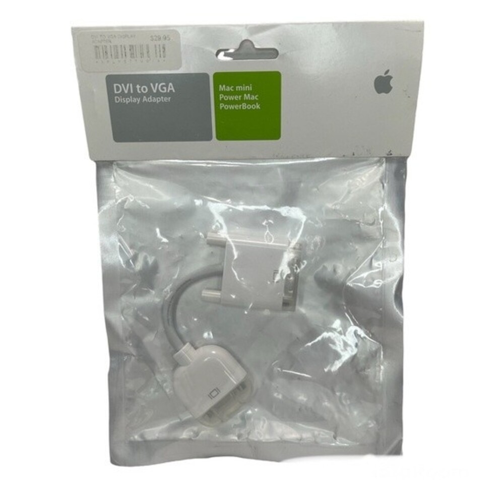 Apple DVI to VGA Display Adapter Cable M8754G/A Genuine New in Package White